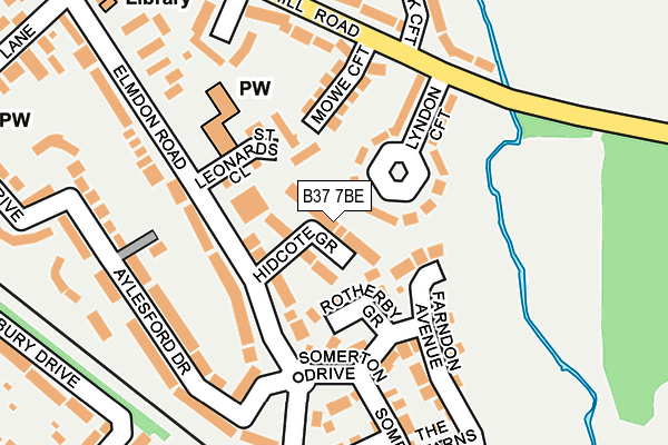 B37 7BE map - OS OpenMap – Local (Ordnance Survey)