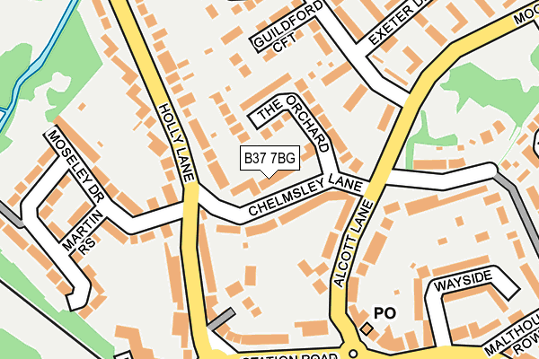 B37 7BG map - OS OpenMap – Local (Ordnance Survey)