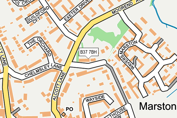 B37 7BH map - OS OpenMap – Local (Ordnance Survey)