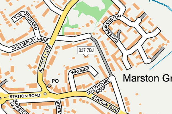 B37 7BJ map - OS OpenMap – Local (Ordnance Survey)