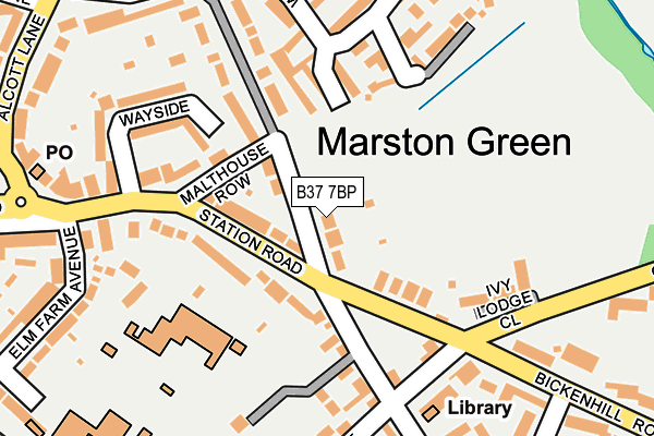 B37 7BP map - OS OpenMap – Local (Ordnance Survey)