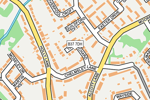 B37 7DH map - OS OpenMap – Local (Ordnance Survey)