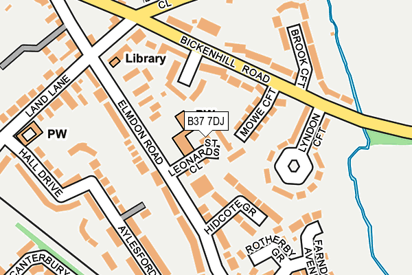 B37 7DJ map - OS OpenMap – Local (Ordnance Survey)
