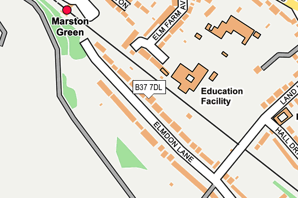 B37 7DL map - OS OpenMap – Local (Ordnance Survey)