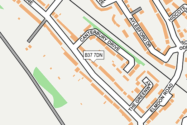 B37 7DN map - OS OpenMap – Local (Ordnance Survey)