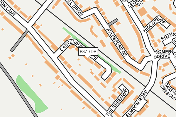 B37 7DP map - OS OpenMap – Local (Ordnance Survey)