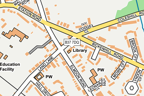 B37 7DQ map - OS OpenMap – Local (Ordnance Survey)