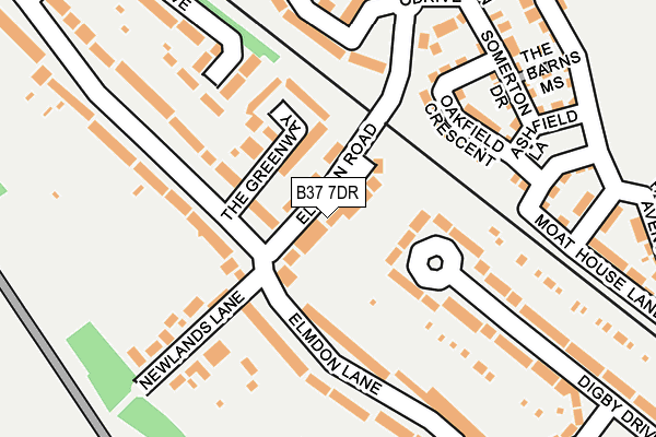 B37 7DR map - OS OpenMap – Local (Ordnance Survey)