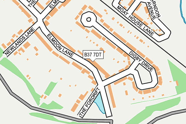 B37 7DT map - OS OpenMap – Local (Ordnance Survey)