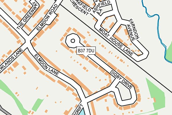 B37 7DU map - OS OpenMap – Local (Ordnance Survey)