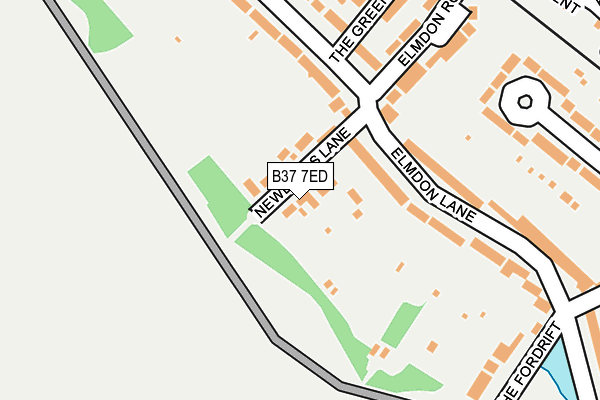 B37 7ED map - OS OpenMap – Local (Ordnance Survey)