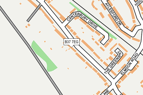 B37 7EG map - OS OpenMap – Local (Ordnance Survey)