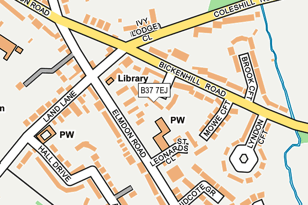 B37 7EJ map - OS OpenMap – Local (Ordnance Survey)