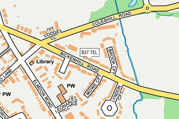 B37 7EL map - OS OpenMap – Local (Ordnance Survey)