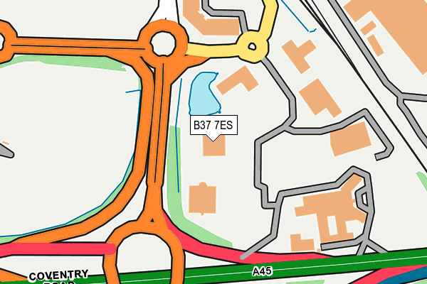 B37 7ES map - OS OpenMap – Local (Ordnance Survey)