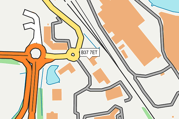 B37 7ET map - OS OpenMap – Local (Ordnance Survey)