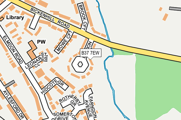 B37 7EW map - OS OpenMap – Local (Ordnance Survey)