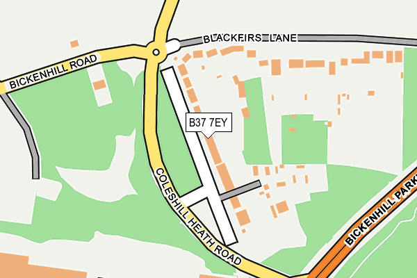 B37 7EY map - OS OpenMap – Local (Ordnance Survey)