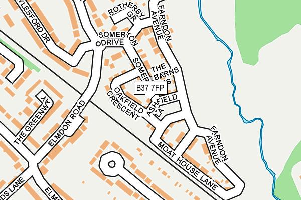 B37 7FP map - OS OpenMap – Local (Ordnance Survey)