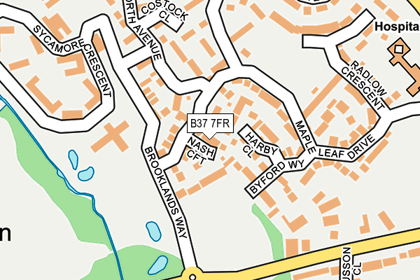 B37 7FR map - OS OpenMap – Local (Ordnance Survey)