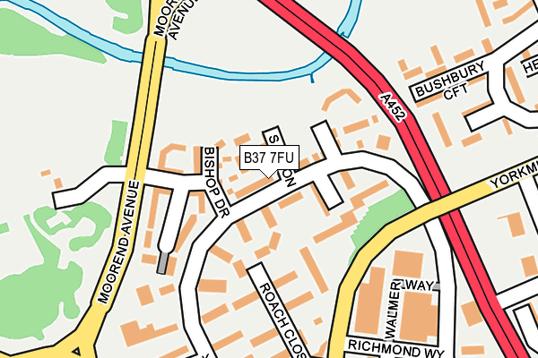 B37 7FU map - OS OpenMap – Local (Ordnance Survey)