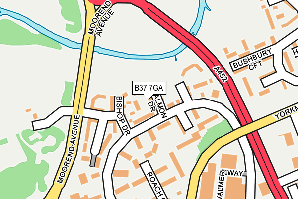 B37 7GA map - OS OpenMap – Local (Ordnance Survey)