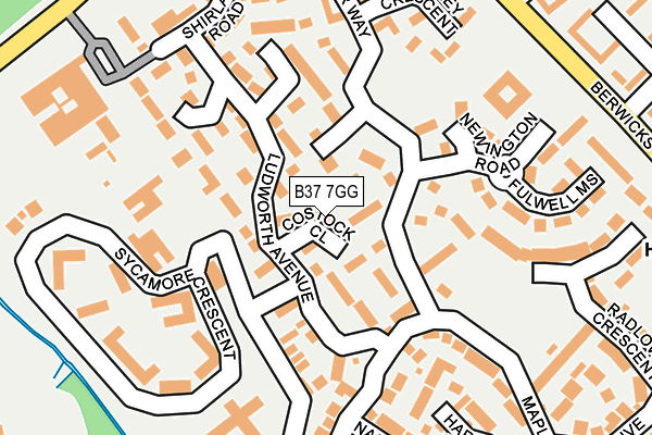 B37 7GG map - OS OpenMap – Local (Ordnance Survey)