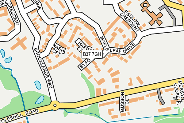 B37 7GH map - OS OpenMap – Local (Ordnance Survey)