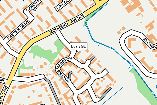 B37 7GL map - OS OpenMap – Local (Ordnance Survey)