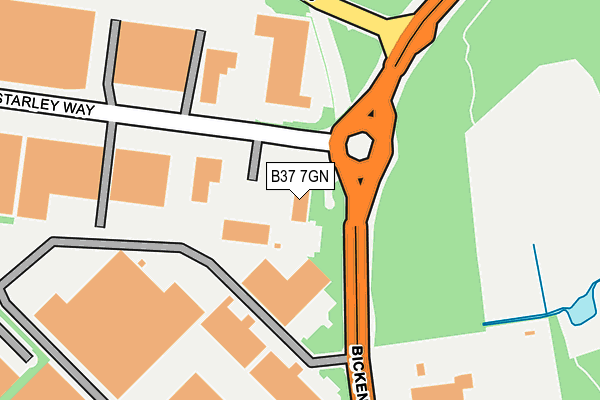 B37 7GN map - OS OpenMap – Local (Ordnance Survey)