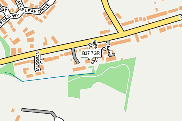 B37 7GR map - OS OpenMap – Local (Ordnance Survey)