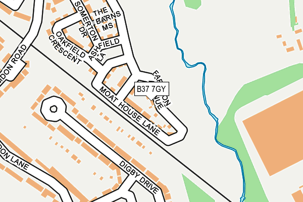 B37 7GY map - OS OpenMap – Local (Ordnance Survey)