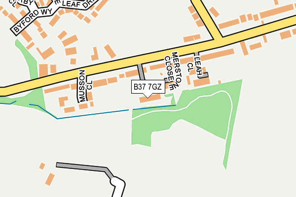 B37 7GZ map - OS OpenMap – Local (Ordnance Survey)