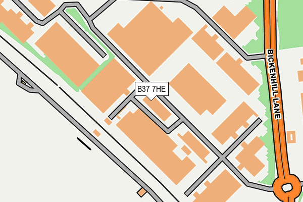 B37 7HE map - OS OpenMap – Local (Ordnance Survey)