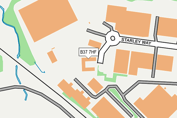 B37 7HF map - OS OpenMap – Local (Ordnance Survey)