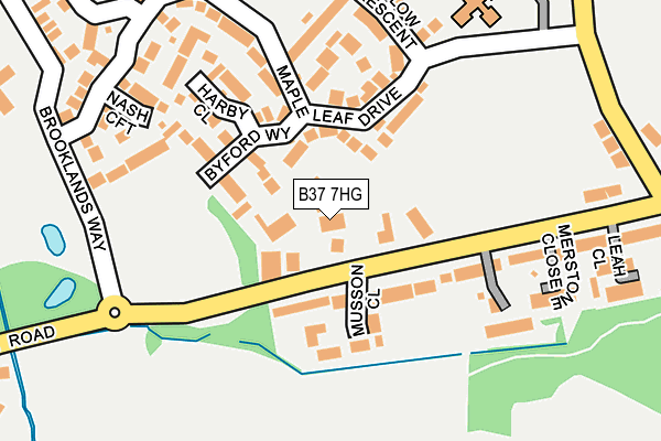 B37 7HG map - OS OpenMap – Local (Ordnance Survey)