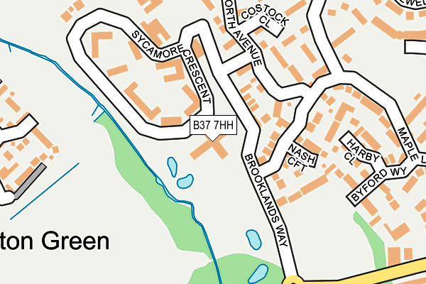 B37 7HH map - OS OpenMap – Local (Ordnance Survey)