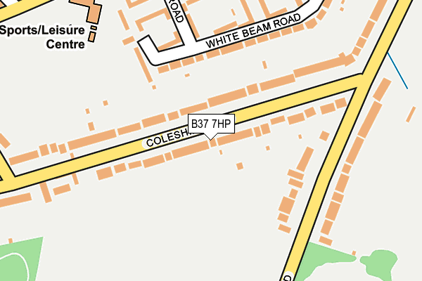 B37 7HP map - OS OpenMap – Local (Ordnance Survey)