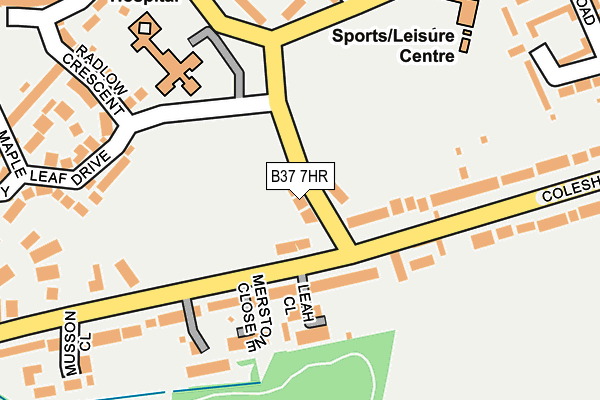 B37 7HR map - OS OpenMap – Local (Ordnance Survey)