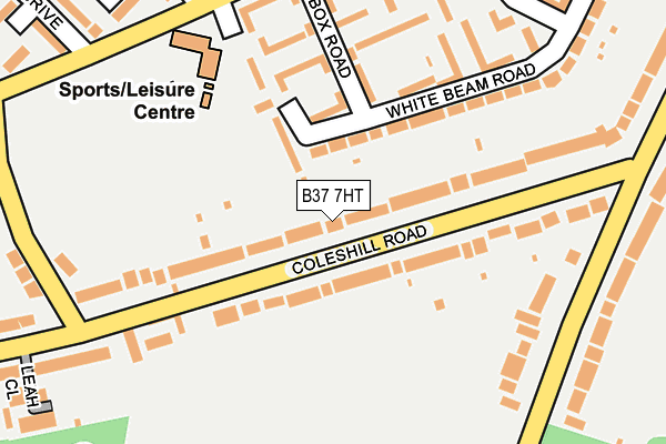 B37 7HT map - OS OpenMap – Local (Ordnance Survey)