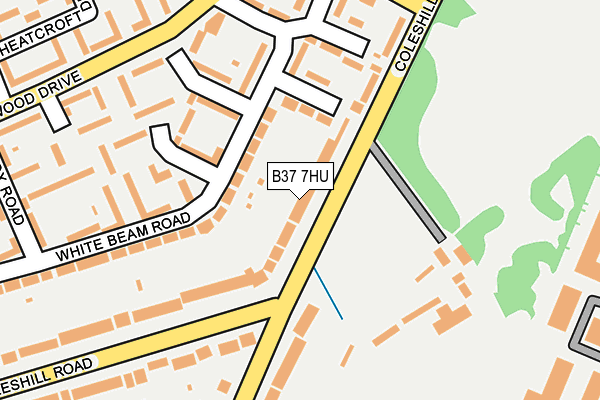 B37 7HU map - OS OpenMap – Local (Ordnance Survey)