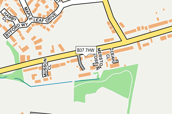 B37 7HW map - OS OpenMap – Local (Ordnance Survey)