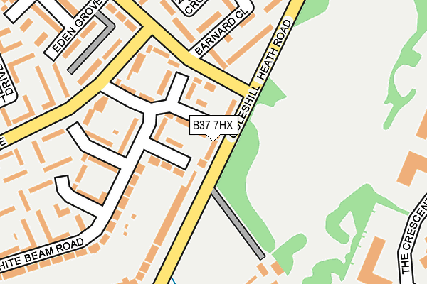 B37 7HX map - OS OpenMap – Local (Ordnance Survey)
