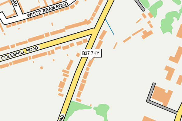 B37 7HY map - OS OpenMap – Local (Ordnance Survey)