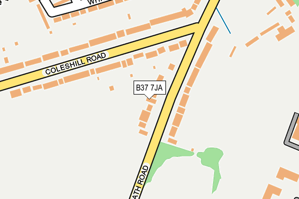 B37 7JA map - OS OpenMap – Local (Ordnance Survey)