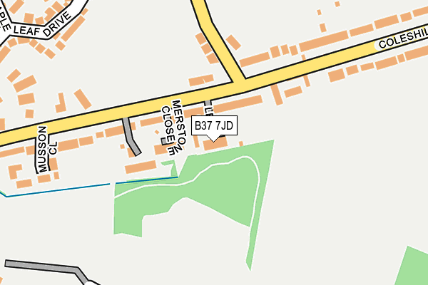 B37 7JD map - OS OpenMap – Local (Ordnance Survey)