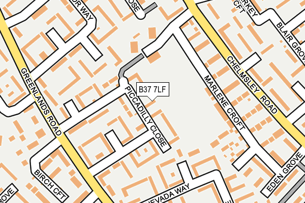B37 7LF map - OS OpenMap – Local (Ordnance Survey)