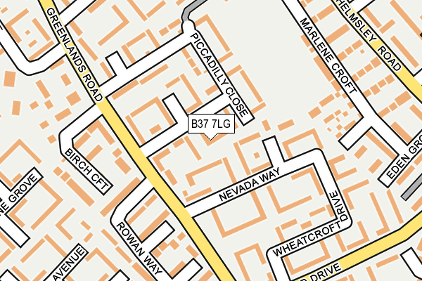 B37 7LG map - OS OpenMap – Local (Ordnance Survey)