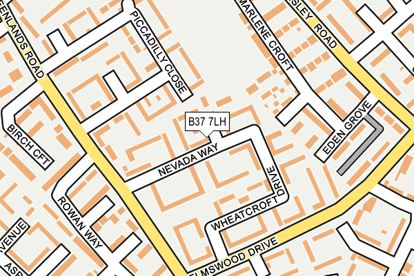 B37 7LH map - OS OpenMap – Local (Ordnance Survey)