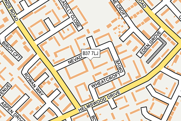 B37 7LJ map - OS OpenMap – Local (Ordnance Survey)